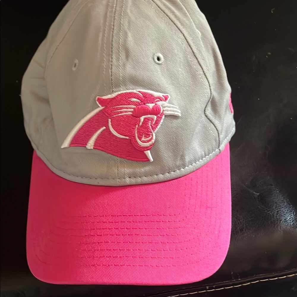 New Era NFL Pink and Gray Panthers cancer awareness Hat